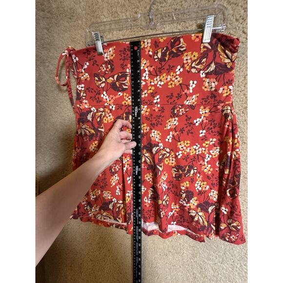 Patagonia Red Floral Circle Skirt Pull On Sz L Outdoor Hiking Camping Gorpcore - Picture 15 of 16